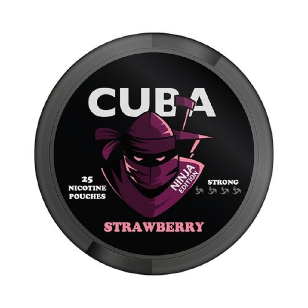  CUBA Ninja Strawberry ( Dâu Tây ) Slim Strong 15mg ( Hộp 25 Túi/Pouches ) 