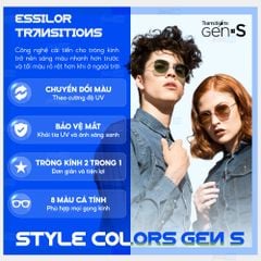 Tròng kính đổi màu Essilor Transitions Gen S