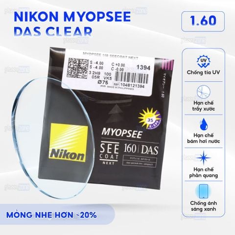 Tròng kính Nikon Myopsee DAS Clear
