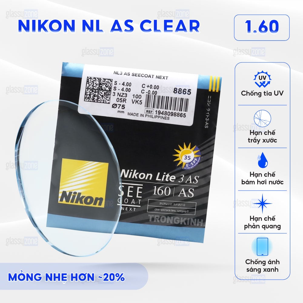 Tròng kính Nikon NL AS Clear