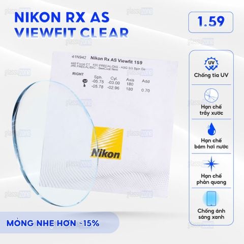 Tròng kính đánh Nikon Rx AS Viewfit Clear