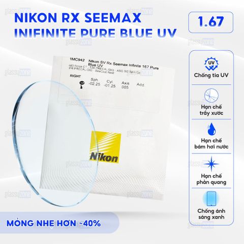 Tròng kính đánh Nikon Rx SeeMax Inifinite Pure Blue UV