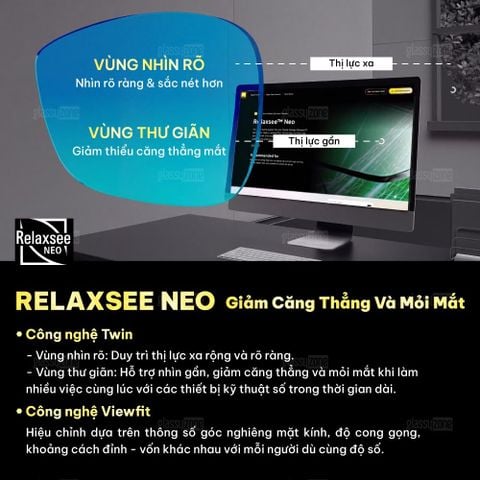 Tròng kính đánh Nikon Rx Relaxsee Neo Clear