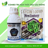  Combo Trị Nấm Thối Trái Sầu Riêng - Maxkudo 45SL + New Century Xử Lý Nấm Khuẩn Từ Gốc Đến Trái 