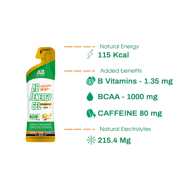  Gel Năng Lượng AB Endurance Gói 45g – Cafein 