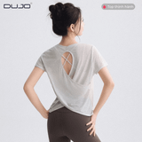  Áo Thun Tập Gym Hở Lưng Xoắn Eo 