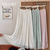  Chân Váy Xếp Ly Dài Màu Pastel – Bay Bổng, Nữ Tính, Dễ Phối 