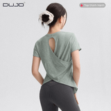  Áo Thun Tập Gym Hở Lưng Xoắn Eo 