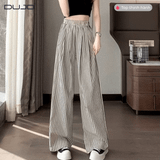  Quần Suông Kẻ Sọc Dọc Lưng Chun – Dáng Đẹp, Dễ Mặc, Cực Tôn Chân 