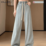  Quần Bò Ống Suông Lưng Chun – Tôn Dáng, Thoải Mái, Dễ Phối 