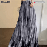  Chân Váy Dài Xếp Ly Loang Màu – Cá Tính, Thoải Mái, Dễ Phối 