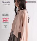  Áo Nơ Bay Dáng Rộng – Hồng Pastel Ngọt Dịu 