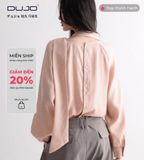  Áo Nơ Bay Dáng Rộng – Hồng Pastel Ngọt Dịu 