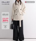  Trench Coat Dáng Trung – Dây Buộc Eo, Kiểu Cách Công Sở 