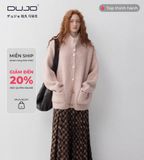  Áo Len Cổ Cao Dáng Rộng – Hồng Phấn Ấm Dịu Như Ánh Sớm 