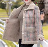  Áo khoác kẻ tặng mẹ dịp Tết 
