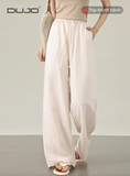  Quần Nữ Tencel Linen – Ống Rộng, Cạp Cao, Chống Nhăn, Thoáng Mát 