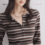  Áo Polo Kẻ Sọc Vintage – Dáng Ôm Tôn Eo, Thanh Lịch Chuẩn 2025 