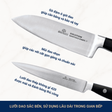  Bộ 02 Dao Nhà Bếp Benchusch Solution Series - Dao Santoku 6 Inch & Dao Gọt 5 Inch 