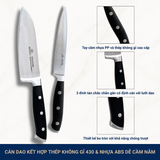  Bộ 02 Dao Nhà Bếp Benchusch Solution Series - Dao Santoku 6 Inch & Dao Gọt 5 Inch 