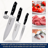  Bộ 03 Dao Nhà Bếp Benchusch Solution Series Cắt Thái Đa Năng - Thép Không Gỉ - Cán Nhựa - Chống Trơn Trượt 
