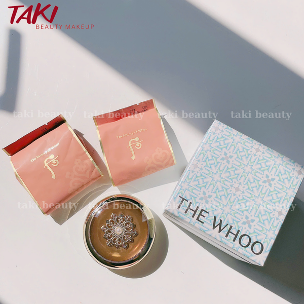 [Kèm Lõi và Cọ ] Set Phấn Nước Tái Sinh Whoo Cheongidan Radiant Essence Cushion SPF50+/PA+++ 15gx2 [ Tem LG ]