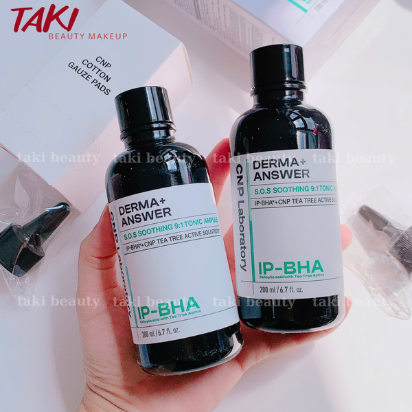 Tẩy tế Bào Chết IP- BHA CNP Laboratory Derma+ Answer S.O.S Soothing 9:1 Tonic Ampule 50ml - 200ml