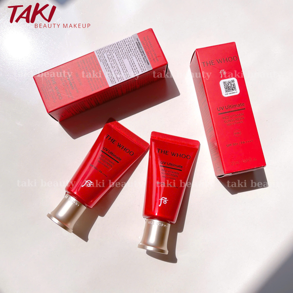 [ Tem LG ] Bộ Kem Chống Nắng The Whoo UV Ultimate Red Vitamin Sunscreen SPF 50+ PA++++ (3 món)
