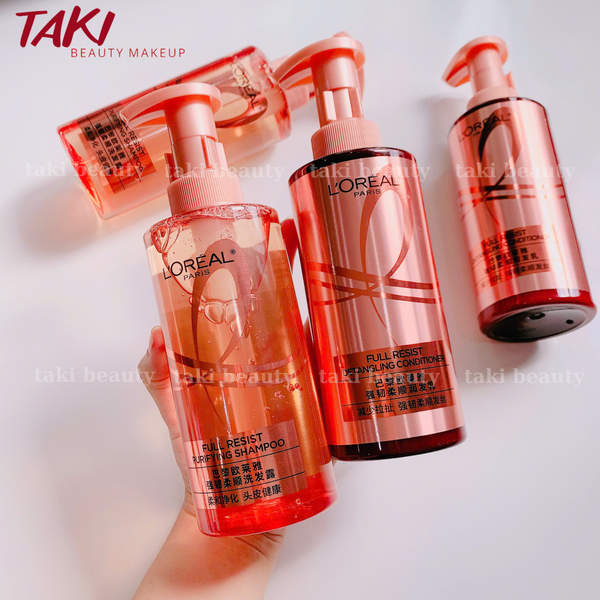 Dầu Gội và Dầu Xả LOréal Elseve Full Resist / Extraordinary Oil Smooth 400ml x 2