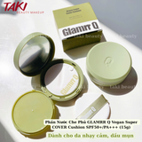  Phấn Nước Che Phủ GLAMRR GLOW/ DD/ COVER Q Vegan Super Cover Cushion SPF50+/PA+++ 