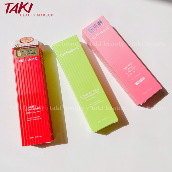 Kem chống nắng Cell Fusion C Laser - Toning - Advanced Clear Sunscreen 100 SPF 50+/PA+++