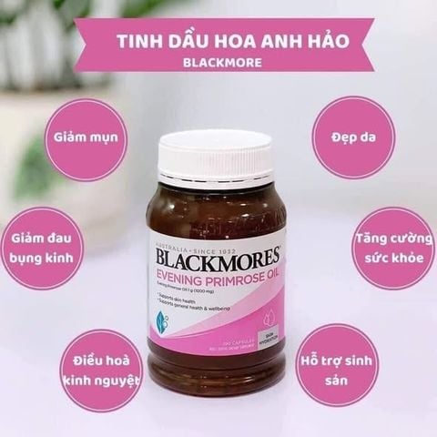 [Hàng Công Ty]  Viên Uống Dưỡng Da Tinh Dầu Hoa Anh Thảo Blackmores Evening Primrose Oil 190 Viên