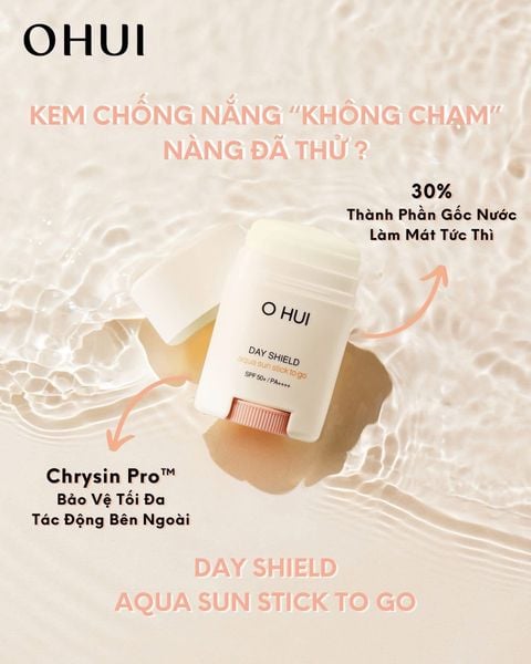 Kem Chống Nắng Thỏi OHui day Shield Aqua Sun Stick To Go SPF 50+ / PA++++ 14g