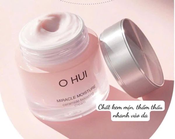 Kem Dưỡng Ẩm Căng Bóng Da Ohui Miracle Moisture Ceramide Boosting Cream 60ml