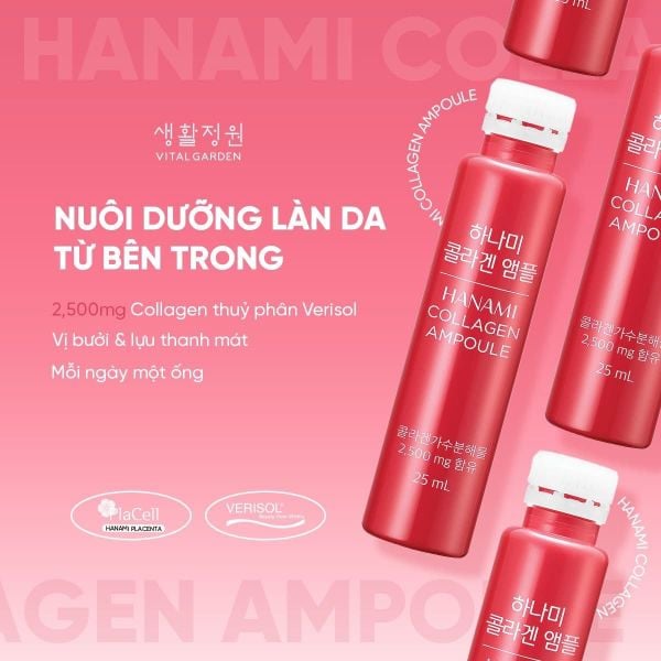 (Hàng Cty) Nước Uống Collagen Hanami Collagen Ampoule