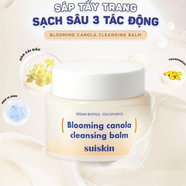 Sáp Tẩy Trang Sạch Sâu 3 Tác Động Suiskin Blooming Canola Cleansing Balm 90ml