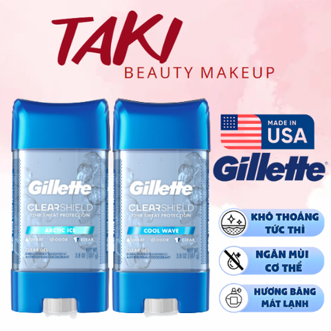 Khử Mùi Giảm Tiết Mồ Hôi Dạng Gel Gillette Clear Shield 72HR 107g