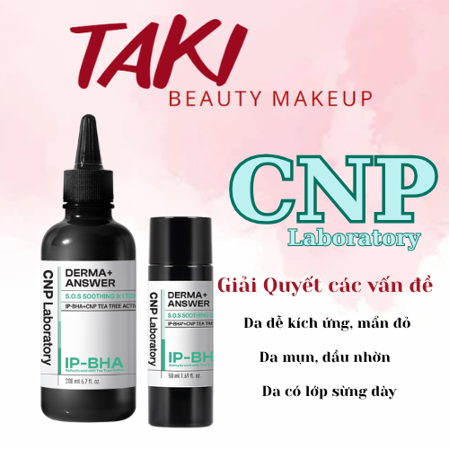 Tẩy tế Bào Chết IP- BHA CNP Laboratory Derma+ Answer S.O.S Soothing 9:1 Tonic Ampule 50ml - 200ml