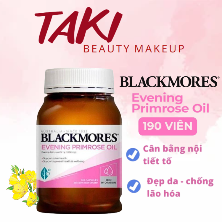  [Hàng Công Ty]  Viên Uống Dưỡng Da Tinh Dầu Hoa Anh Thảo Blackmores Evening Primrose Oil 190 Viên 