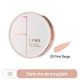  Phấn Nước Lime - Phấn Nước Kiềm Dầu,Che Phủ Tốt Lime Real Cover Pink + V Collagen Ample Cushion SPF50+ PA+++(10- 20) 