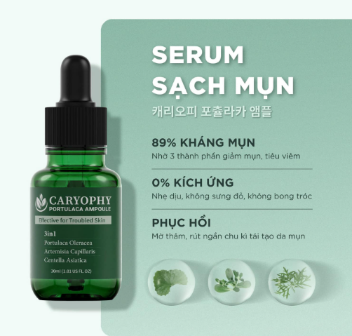 Serum Caryophy Portulaca Ampoule Giảm Mụn Mờ Thâm 30ML
