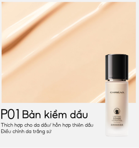 Kem Nền Carslan Lasting Cover - Lasting Moisture Foundation Dưỡng Ẩm Kiềm Dầu Lâu Trôi