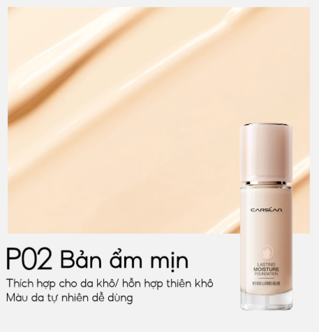 Kem Nền Carslan Lasting Cover - Lasting Moisture Foundation Dưỡng Ẩm Kiềm Dầu Lâu Trôi
