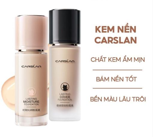 Kem Nền Carslan Lasting Cover - Lasting Moisture Foundation Dưỡng Ẩm Kiềm Dầu Lâu Trôi