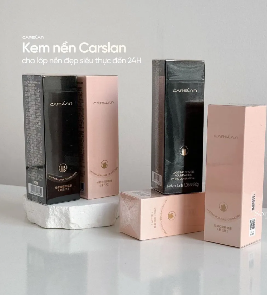 Kem Nền Carslan Lasting Cover - Lasting Moisture Foundation Dưỡng Ẩm Kiềm Dầu Lâu Trôi