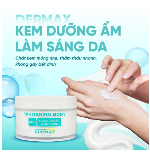 Kem Dưỡng Body DermaX Whitening 250g