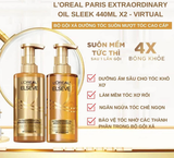  Dầu Gội và Dầu Xả LOréal Elseve Full Resist / Extraordinary Oil Smooth 400ml x 2 