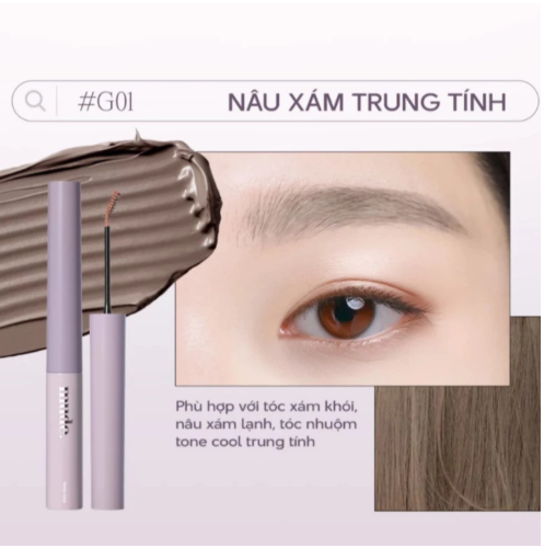 Mascara Lông Mày Siêu Mảnh Mude Inspire Skinny Browcara Hàn Quốc 3.2g