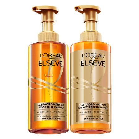 Dầu Gội và Dầu Xả LOréal Elseve Full Resist / Extraordinary Oil Smooth 400ml x 2