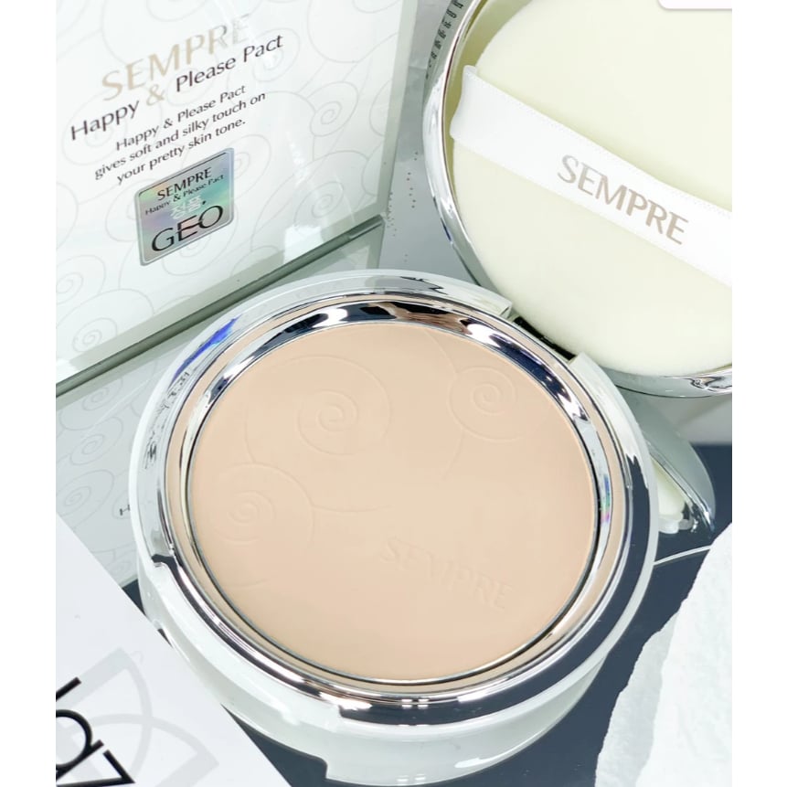 Phấn Phủ Nén Geo Sempre Happy & Please Pact